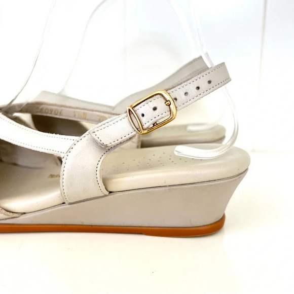 SAS Caress Cross Strap Wedge Sandal in Bone Size 9.5 - Picture 5 of 12